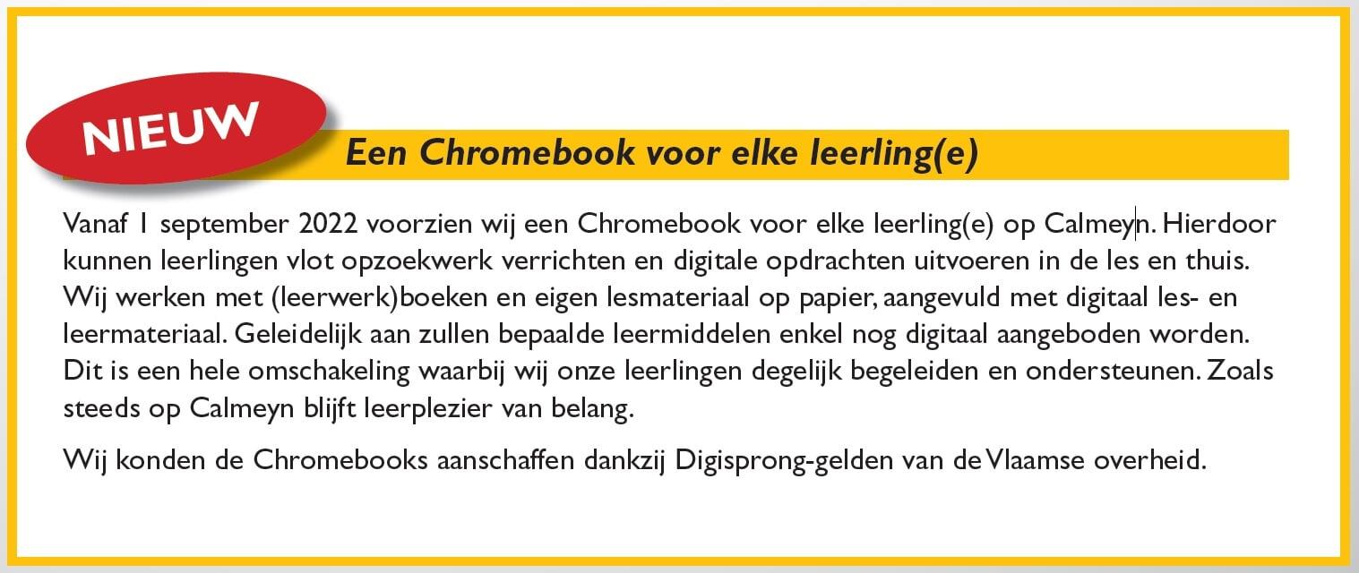 Elke leerling een Chromebook